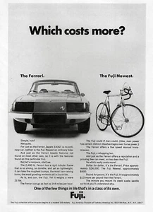 1974 Ferrari 330 GT Zagato Original Fuji Newest Bicycle Print Ad - Picture 1 of 1