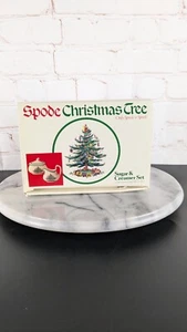 Spode Christmas Tree Sugar & Creamer Set England w/Box EUC - Picture 1 of 8