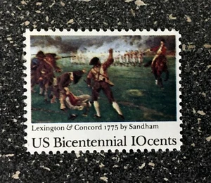 1975US #1563 10c Bicentennial - Battle of Lexington & Concord Mint NH - Picture 1 of 1