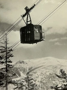 RPPC Franconia New Hampshire NH Ski und Gondel Skifahren Schnee Foto Postkarte - Bild 1 von 4