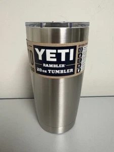 Stainless Steel YETI® 20 Ounce RAMBLER® - Authentic - Mag Lid - Picture 1 of 3