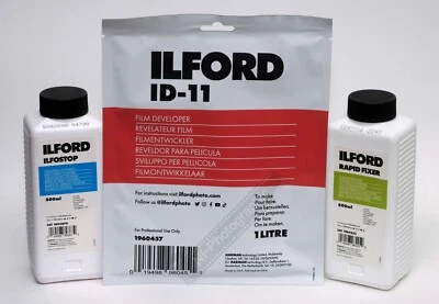Ilford ID11 Rapid Fixer, Stop Bath Black & White Film Developing Kit TRACKED 48 - Image 1 of 4