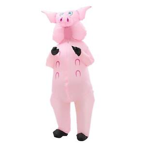 Inflatable Pig Costume Fancy Dress Cute Livestock Farm Animal Costume Blow