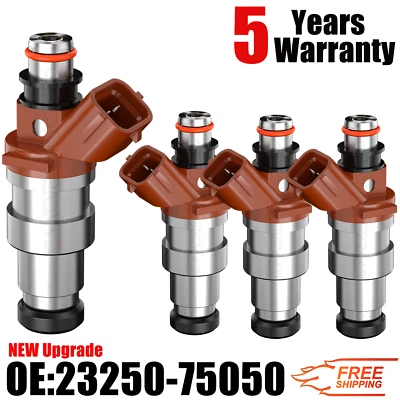 4X Inyector de combustible 23250-75050 para 1996 1997 1998 1999 2000 Toyota 4Runner 2,7 L I4 Foto 1 de 4
