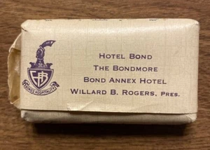 Vintage 1940s Advertising Hotel Bond Room Soap Bar Unused Lux Toilet Soap C19 - Picture 1 of 8