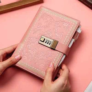 Lock Diary Vintage Journal with Lock for Women Leather Diary with Lock Refill... - Picture 1 of 9