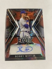Bobby Witt Jr 2023 Leaf Exotic Multi Sport Rookie Fish Scope Auto #d 1/1 Royals