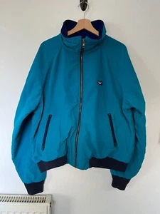 Woolrich Bomber Jacket Mens XL Blue Ski Coat Vintage Made in USA Fleece Lined - Picture 1 of 11