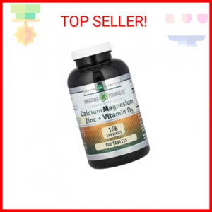 Amazing Formulas Calcium Magnesium Zinc + Vitamin D3 Supplement | 500 Tablets | - Picture 1 of 2