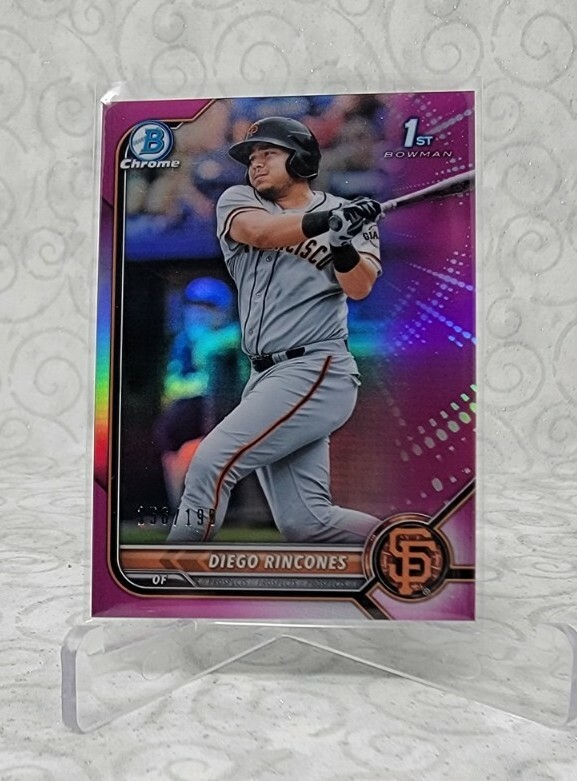 2022 Bowman Diego Rincones 1st Chrome Fuchsia Lava Refracto /199 Giants #BCP-65