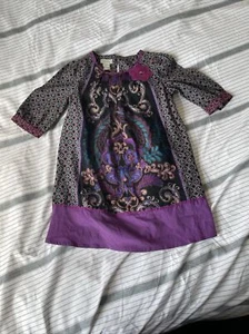 Monsoon Age 3 Tunic Top Flower Purple - Picture 1 of 2