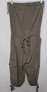 INC International Concepts Women's Foggy Taupe Jumpsuit Romper Silk Size 8 - Picture 1 of 7