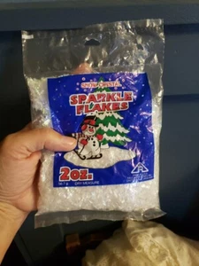Vintage 2 Oz. Bag Of Rauch Snow Crystal Sparkle Flakes For A Christmas Village - Picture 1 of 4
