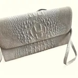 Emerson Grace Boutique NEW genuine leather croc embossed crossbody Italy retro - Picture 1 of 11