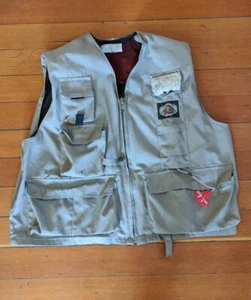 VTG Men's STEARNS Inflatable Anglers Life Vest Fly Fishing Beige Model AV 4441 - Picture 1 of 8