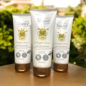 Suave Baby Detangler Cream 6.8oz ,No Parabens , Nourishes Curls & Coils 3 Pack - Picture 1 of 5