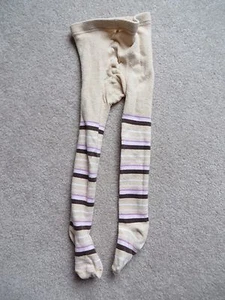 Medias de invierno a rayas bronceadas para niñas talla 4-6 en muy buen estado - Imagen 1 de 3