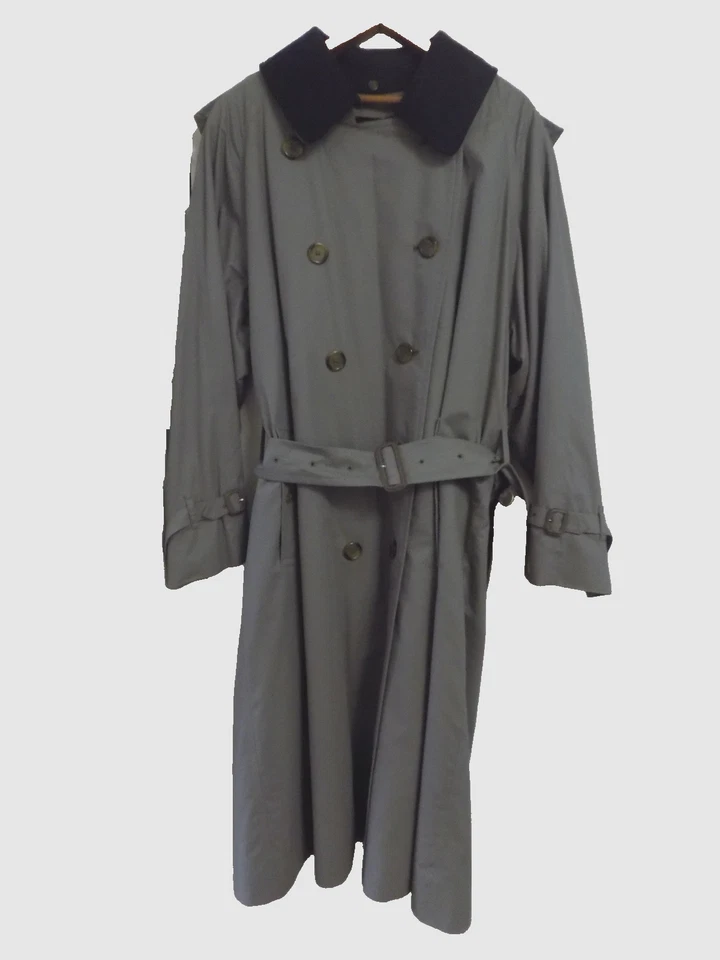 Gabardina Burberry de Colección Oliva Doble Pecho Forro Extraíble Cinturón a Cuadros Nova Foto 1 de 4