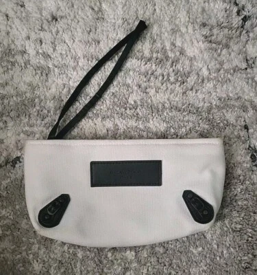 Balenciaga Bolso Cosmético Tela Blanco/Negro, Ribete Cuero Foto 1 de 4