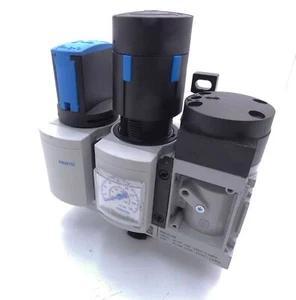 Festo MS4-LFR-1/4-D7-E-U-V-AS + MS4-EM1-1/4 + MS4-DL-1/4 ohne Abdeckung -used- - Bild 1 von 6