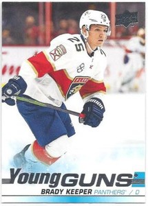 BRADY KEEPER 2019-20 Upper Deck YOUNG GUNS Rookie Card RC #216 