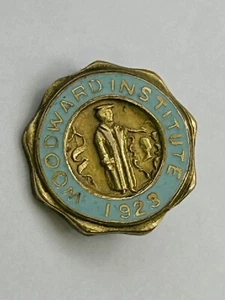 1923 Woodward Institute Pin Quincy Massachusetts Gold Filled Enamel - Picture 1 of 4