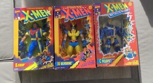Vintage 90s  X- Men Action Figures, Wolverine, Cyclops, Bishop. Marvel Comics