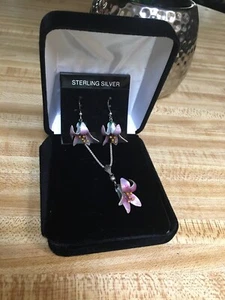 set collana e orecchini argento sterling - Foto 1 di 6