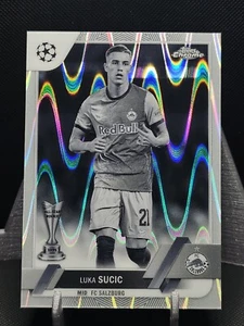 2022-23 Topps Chrome UEFA Club Comps Black & White RayWave Luka Sucic #9 - Picture 1 of 2