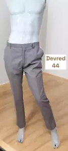 Devred Taille 44 🧡 Superbe Pantalon de costume beige gris homme polyester - Imagen 1 de 5