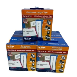 5x  Genuine Brother Labels Cinrinuous Tape Size 2.4" x 100'  DK-2205 (Lot) - Picture 1 of 3