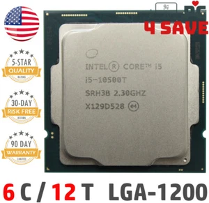 10th Gen Intel Core i5-10500T CPU 2.3GHz (Turbo 3.8GHz) 6-Core 12M LGA1200 SRH3B - Picture 1 of 1