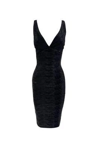 Bariano Black Metallic Bandage Mini Bodycon Dress Size 6 AU - Picture 1 of 5