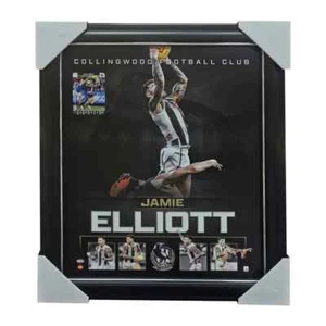 Jamie Elliott Collingwood Official AFL Sportsprint Framed + Signed Card + COA - Picture 1 of 1