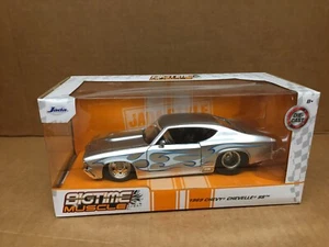 JADA BIG TIME MUSCLE 1969 CHEVY SILVER CHEVELLE SS PRO STREET NHRA 1:24 MIB - Picture 1 of 8