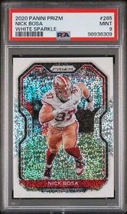 2020 Panini Prizm Nick Bosa White Sparkle #285 PSA 9 - Picture 1 of 2