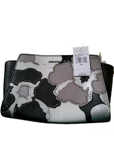 Michael Kors Selma Ledertasche schwarz/perlgrau Kuriertasche - Bild 1 von 3