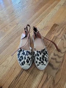 Old Navy Espadrille Flat Womens Size 9 Leopard Sandal New - Picture 1 of 9