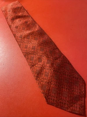 Corbata de poliéster roja tejida ancha Don Loper vintage años 60 70 mod retro Foto 1 de 4