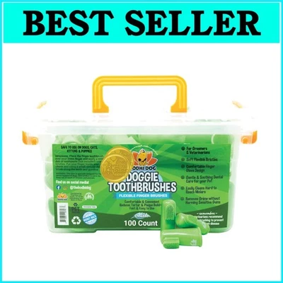 Gentle Finger Toothbrush for Dogs & Cats – Ultimate Oral Care Solution 100 Pack - Image 1 of 4