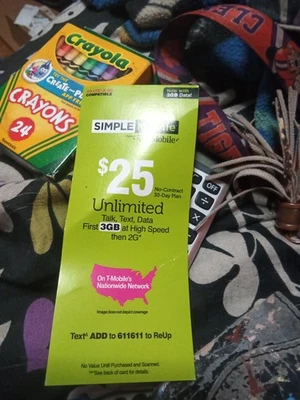 Simple Mobile 25 Refill Top Up ✔️ Direct to Phone✔️ Fast #1 Refiller  🌟🌟🌟🌟🌟 - Image 1 of 2