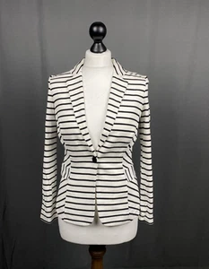 ¡COMO NUEVO! Chaqueta Blazer Mujer Armani Rayas Blancas Talla 40 - Imagen 1 de 11