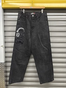 VINTAGE Southpole Jeans Mens 34x30 Blue Straight Baggy Y2K Embroidered HipHop - Picture 1 of 5