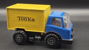 Vintage Tonka Small Box Truck Blue/yellow Pressed Steel Japan - Picture 1 of 9