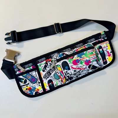 Riñonera Bolso de Cintura Lesportsac Multicolor Skateboard Peace Estampado Temático Cierre con Cremallera Foto 1 de 4