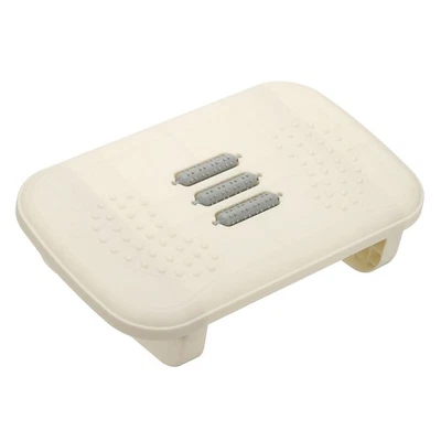 Foot Rest Stools Leg Rest Footrest with Roller Massager, White/Gray - image 1 of 4