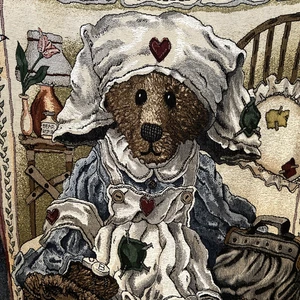 Boyds Bears & Friends Nurses W/Gentle Hands Woven Throw Blanket Tapestry 68"×53" - Picture 1 of 8