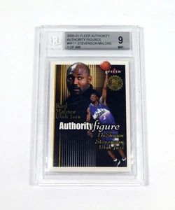 Figuras Fleer Authority 2000-01 Karl Malone/DeShawn Stevenson #AF11 1/499 BGS 9 - Imagen 1 de 2