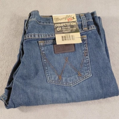 Pantalones de mezclilla Wrangler 20X Competition 01 para hombre 33x34 azul calce relajado corte boot Foto 1 de 4