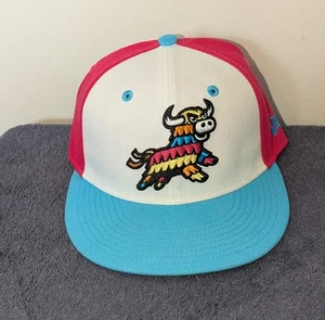 New Era Erie Seawolves Pinatas 59Fifty Fitted Hat Size 7 1/4 Multicolor MILB - Picture 1 of 8